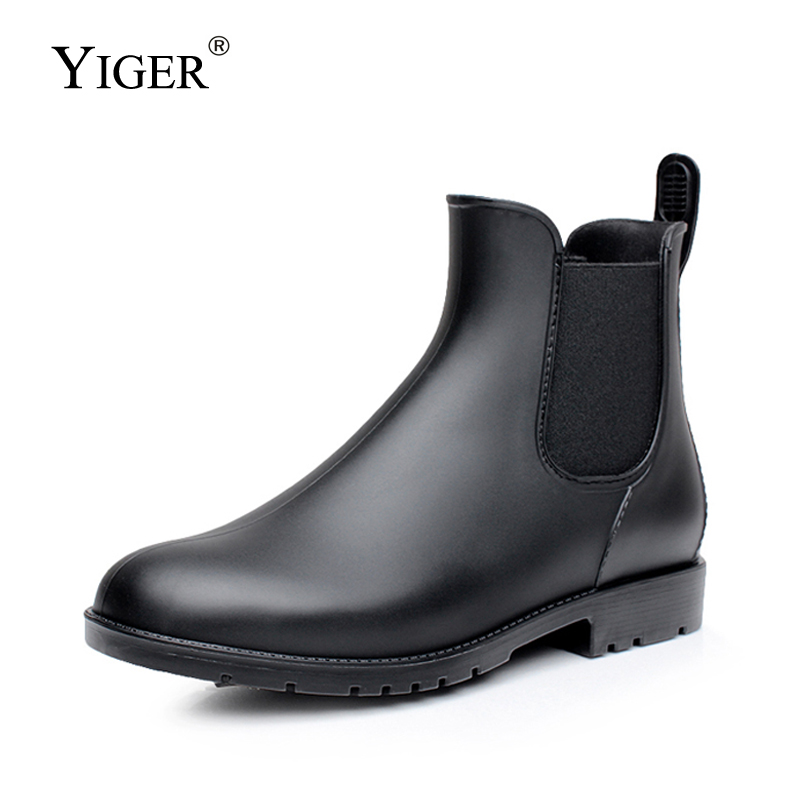 Women'S Fashion Rain Boots - YIGER Men Rain boots man Chelsea