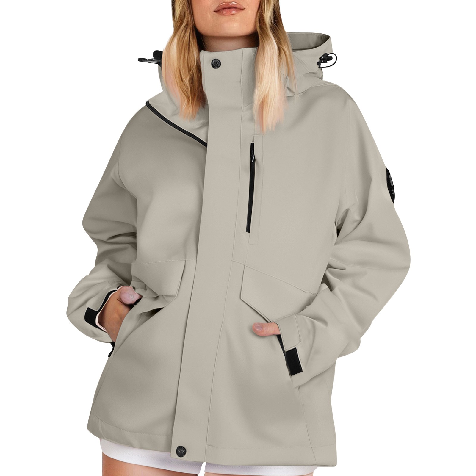 Women'S Fashion Rain Jacket - Autumn Women's Lightweight Hiking Jackets Solid