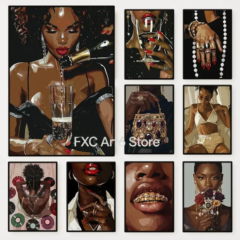 Women Fashion Jewellery - 1PC frameless Modern Fashion Black Woman