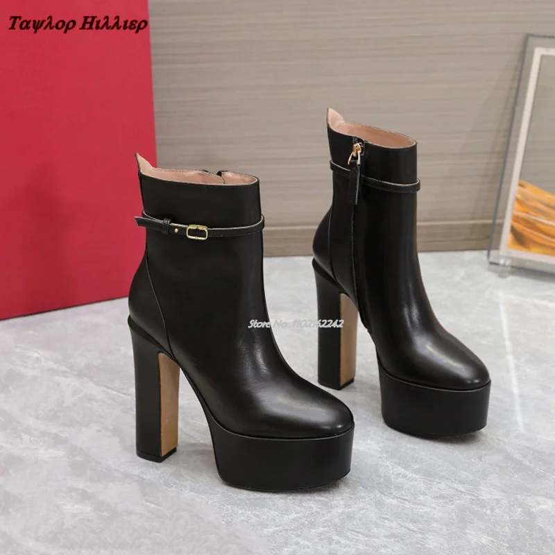 Women'S Fashion Rain Boots - Autumn Waterproof Platform Nude Boots Luxury