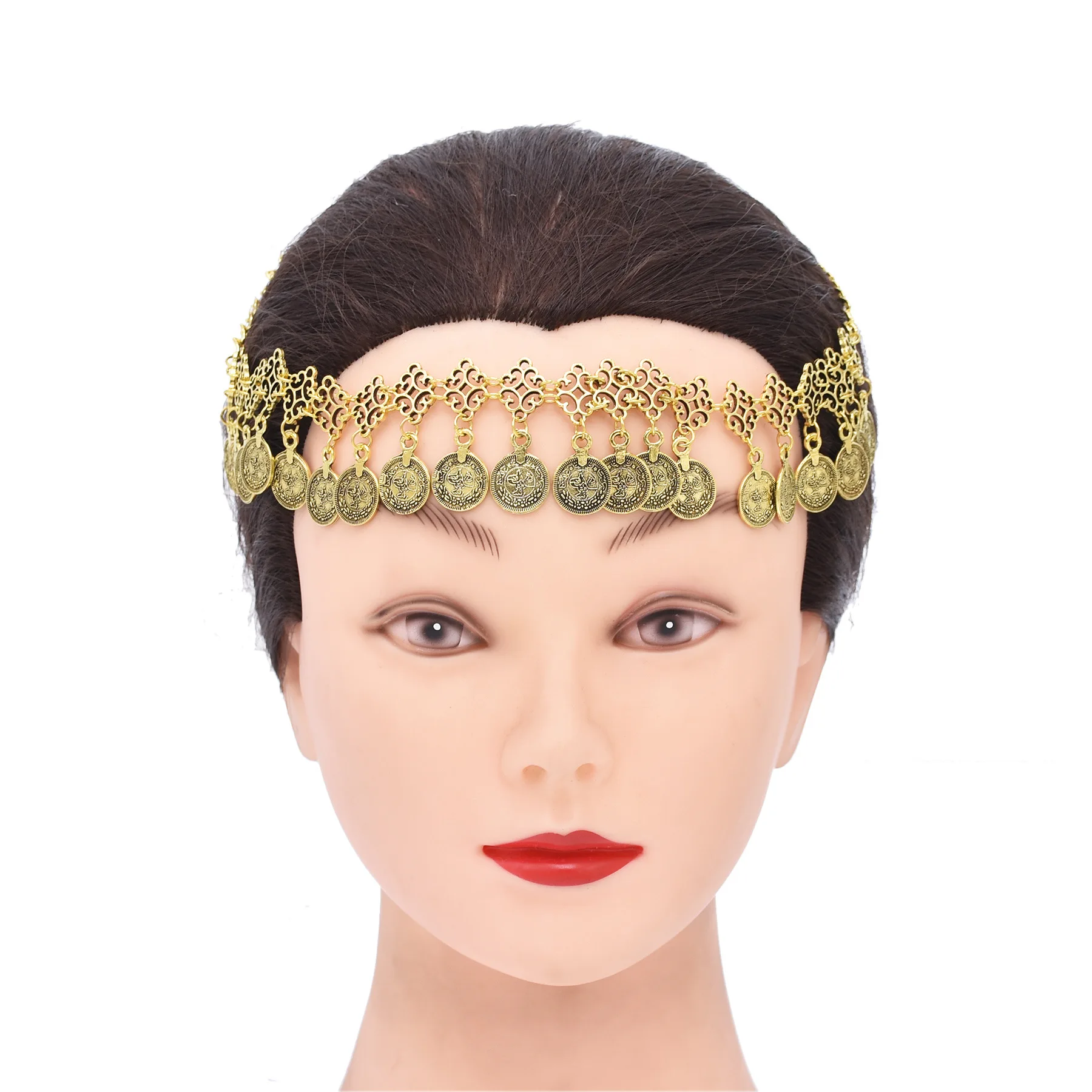 Women Fashion Pakistan - Vintage Coins Pendant Necklace Head Accessory