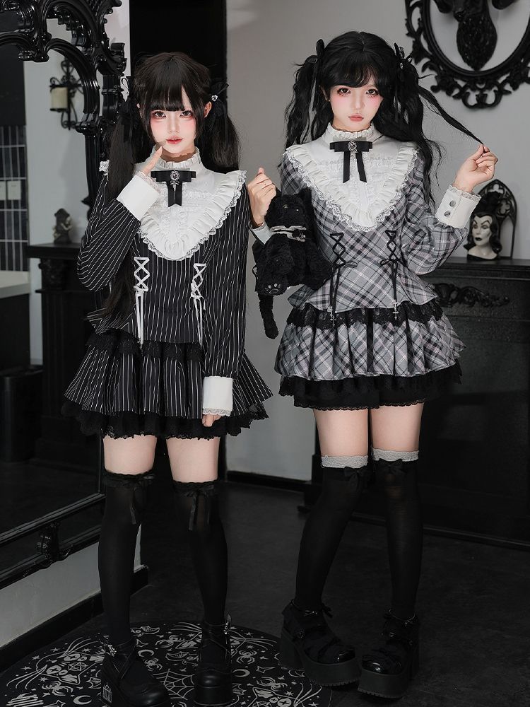 Corset Top Boned - Gothic Sweet Y2K 2 Piece Set