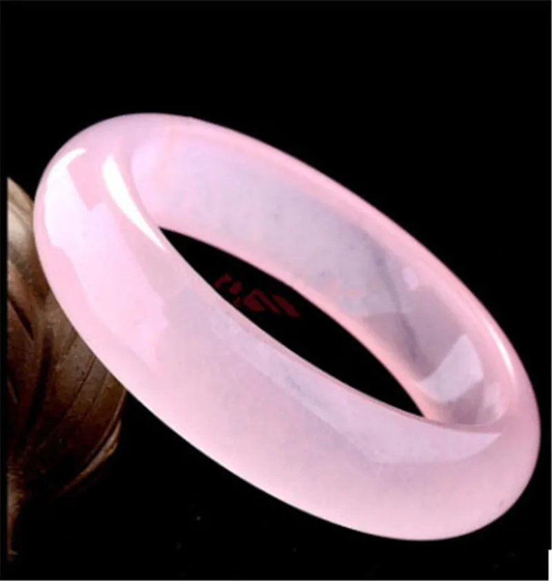 Women Fashion Jewellery - Natural Pink Chinese Jade Bracelet Bangle