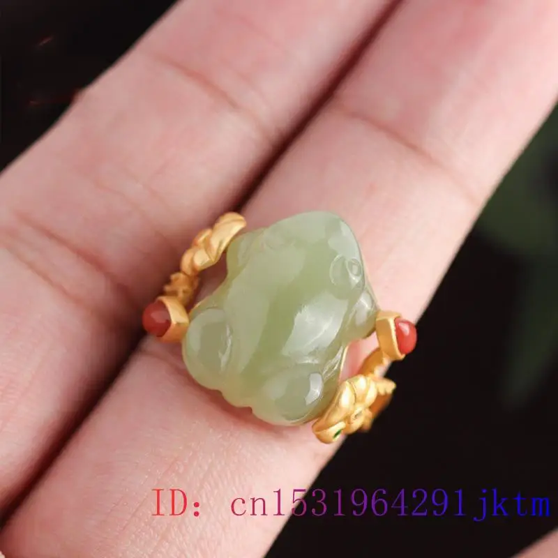 Green Jade Frog Rings Charms N - Women Fashion Jewellery 评论和价格