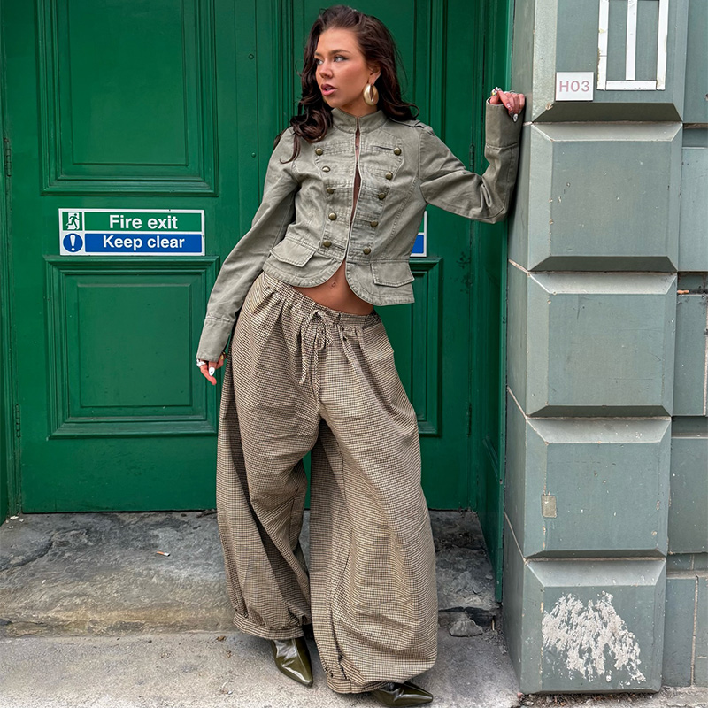 Vintage Solid Stand Collar Jac - Women'S Fashion Trends 2026 Spring Summer 评论和价格