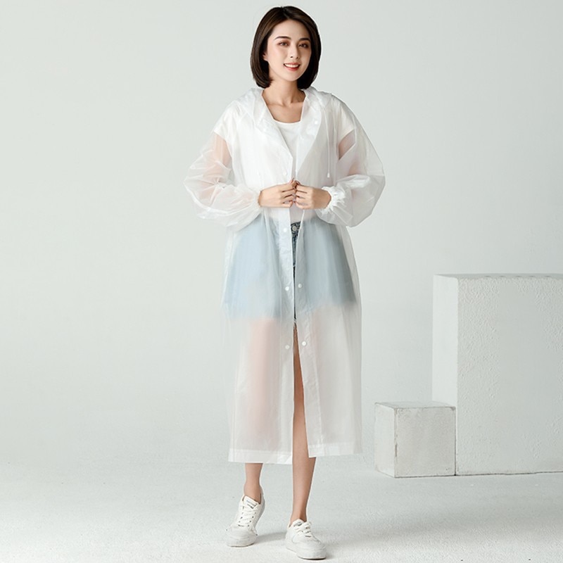 1pc Hooded Rain Coat Women Men - Women'S Fashion Rain Jacket 评论和价格