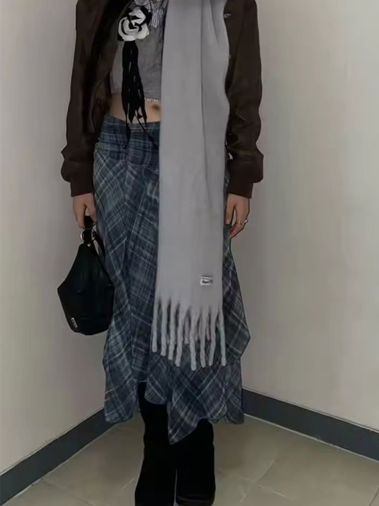 Women Fashion Blue Plaid Pleat - Women'S Fashion Trends 2026 Spring Summer 评论和价格