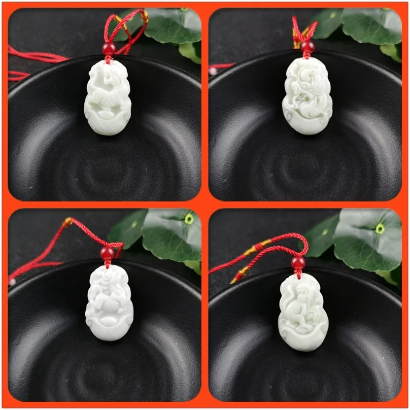 Chinese Zodiac Carved Jade Pen - Women Fashion Jewellery 评论和价格