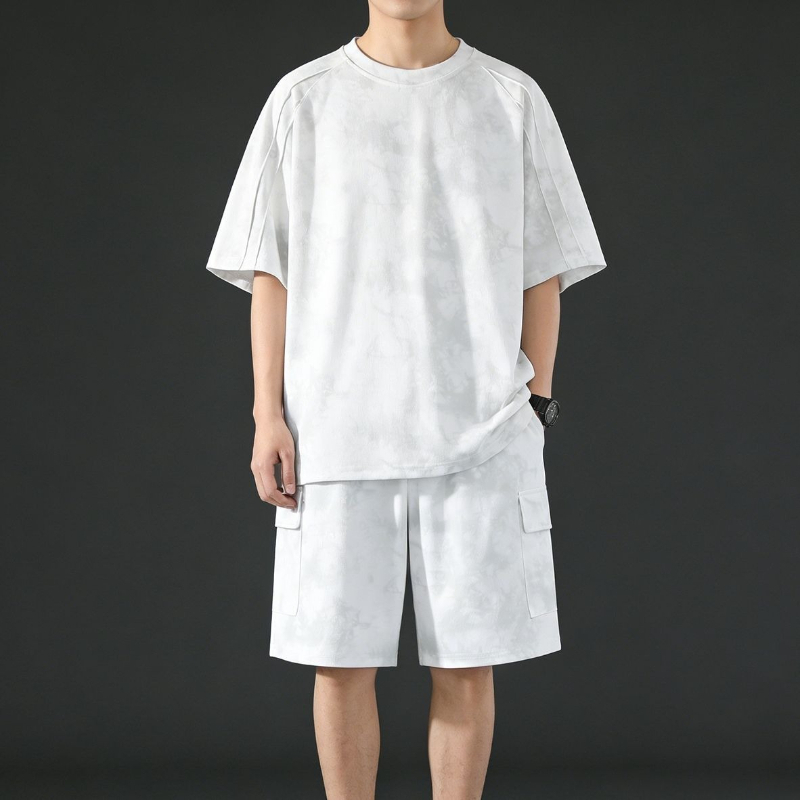 Stylish Men's Tie-Dye Two-Piec - Tie Dye Two Piece 评论和价格