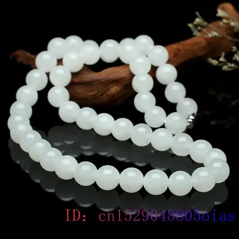 White Jade Beaded Necklace Bea - Women Fashion Hub 评论和价格