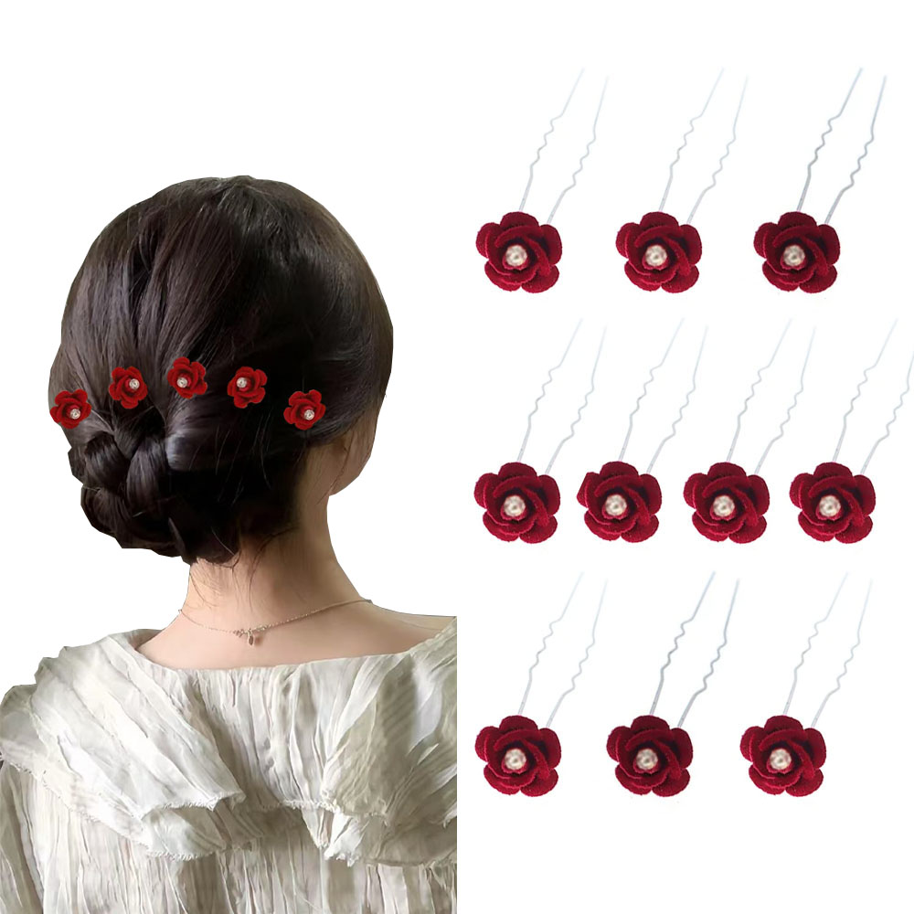10Pcs Rose Hair Accessories We - Women Fashion Hub 评论和价格