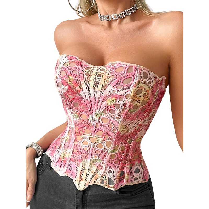 Sexy Bone Garment Corset Sheer - Corset Top Boned 评论和价格