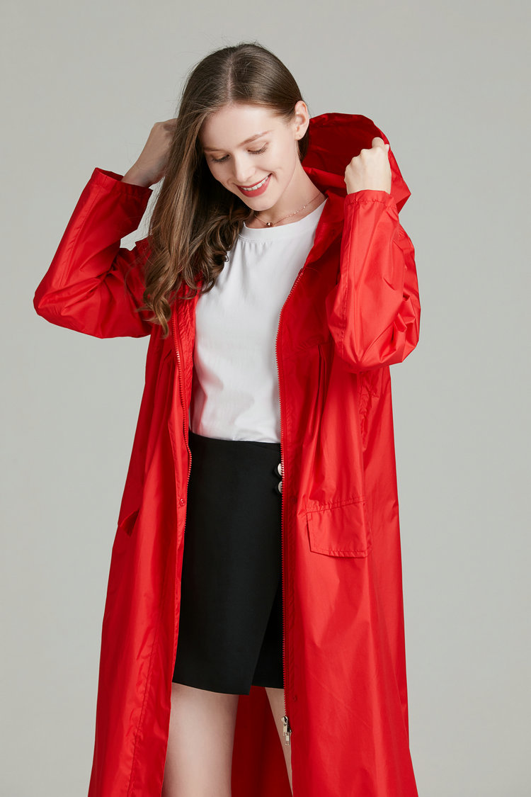 Women Lightweight Red Black Br - Women'S Fashion Rain Jacket 评论和价格