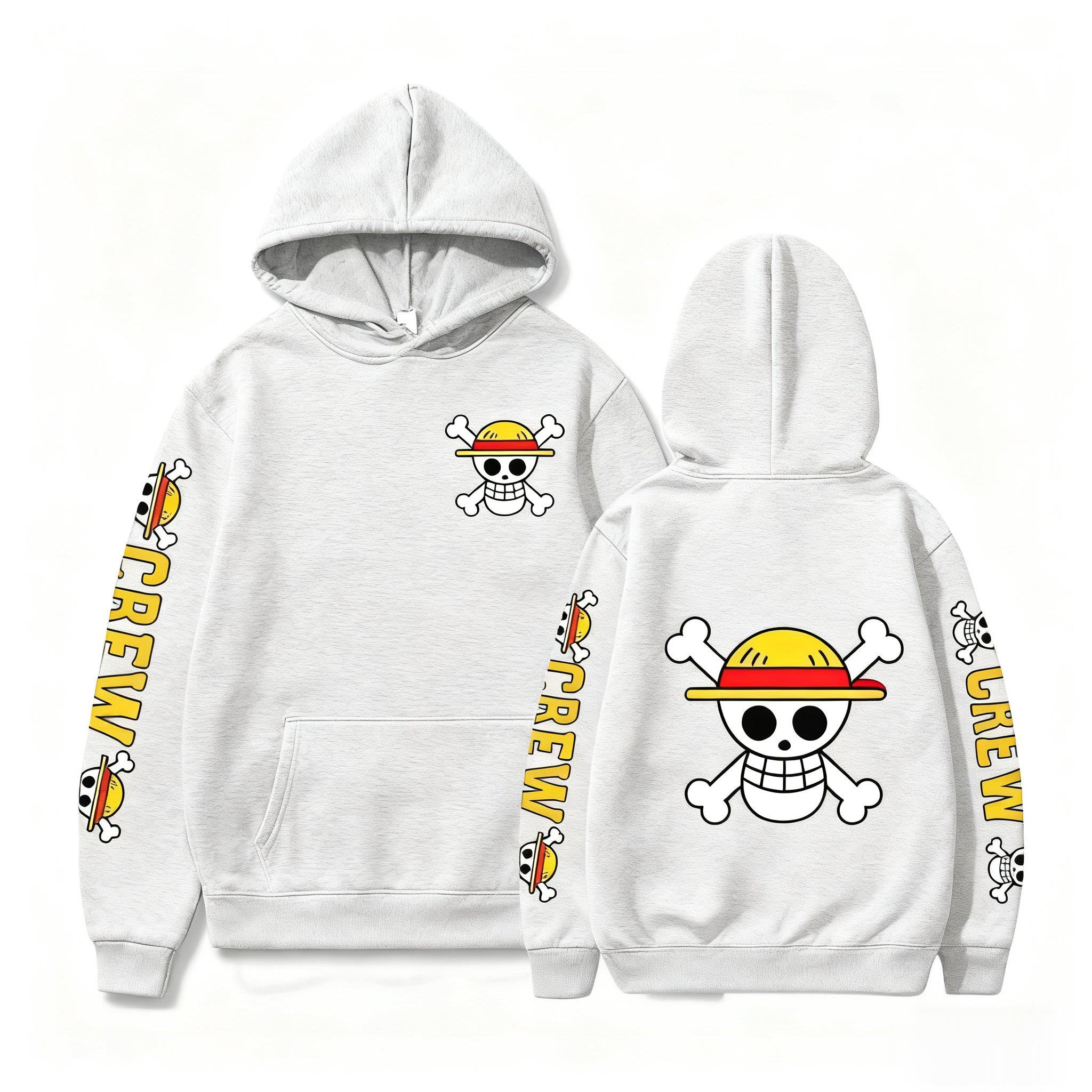 One Piece Skull Print Hoodie M - Hoodie Women Oversized 评论和价格