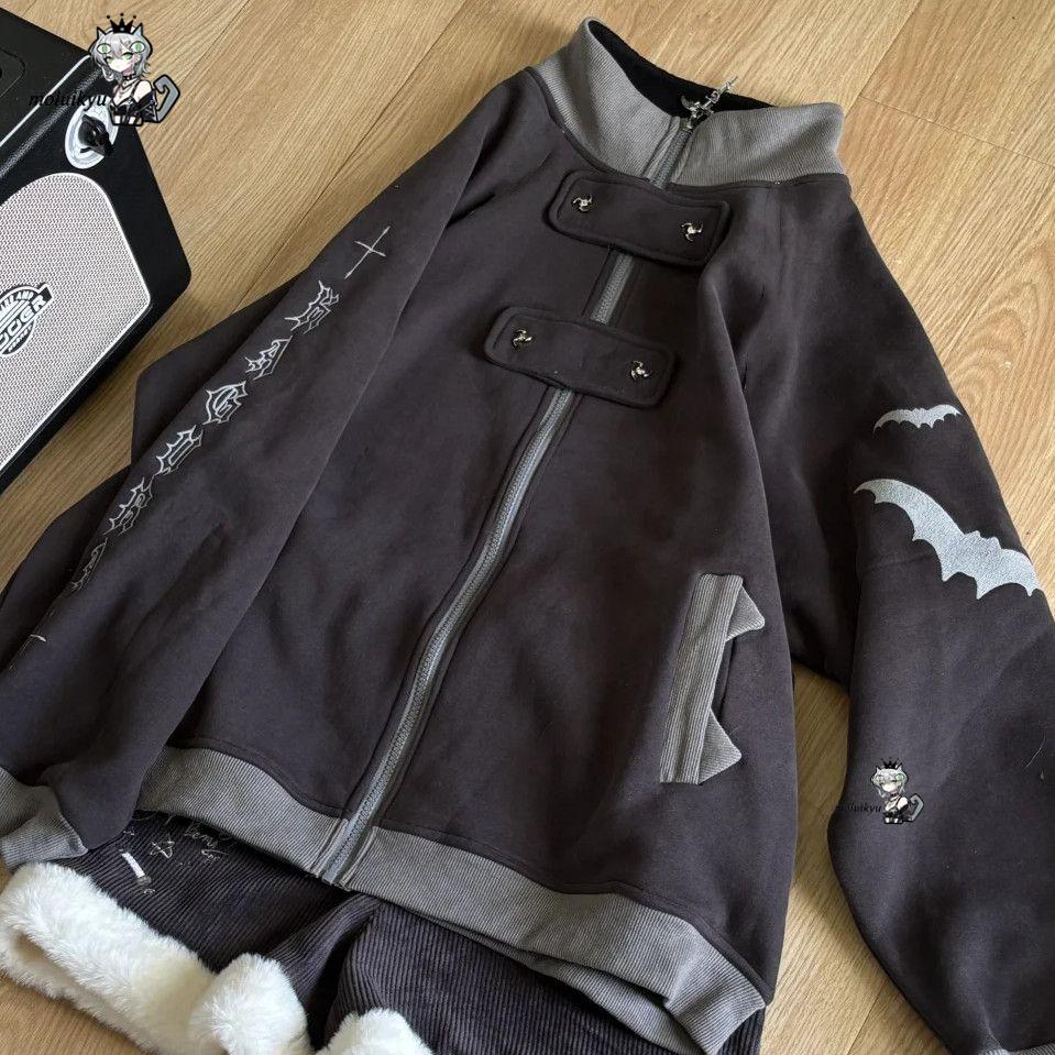 Y2K Gothic Zip Up Hoodie Women - Hoodie Women Oversized 评论和价格