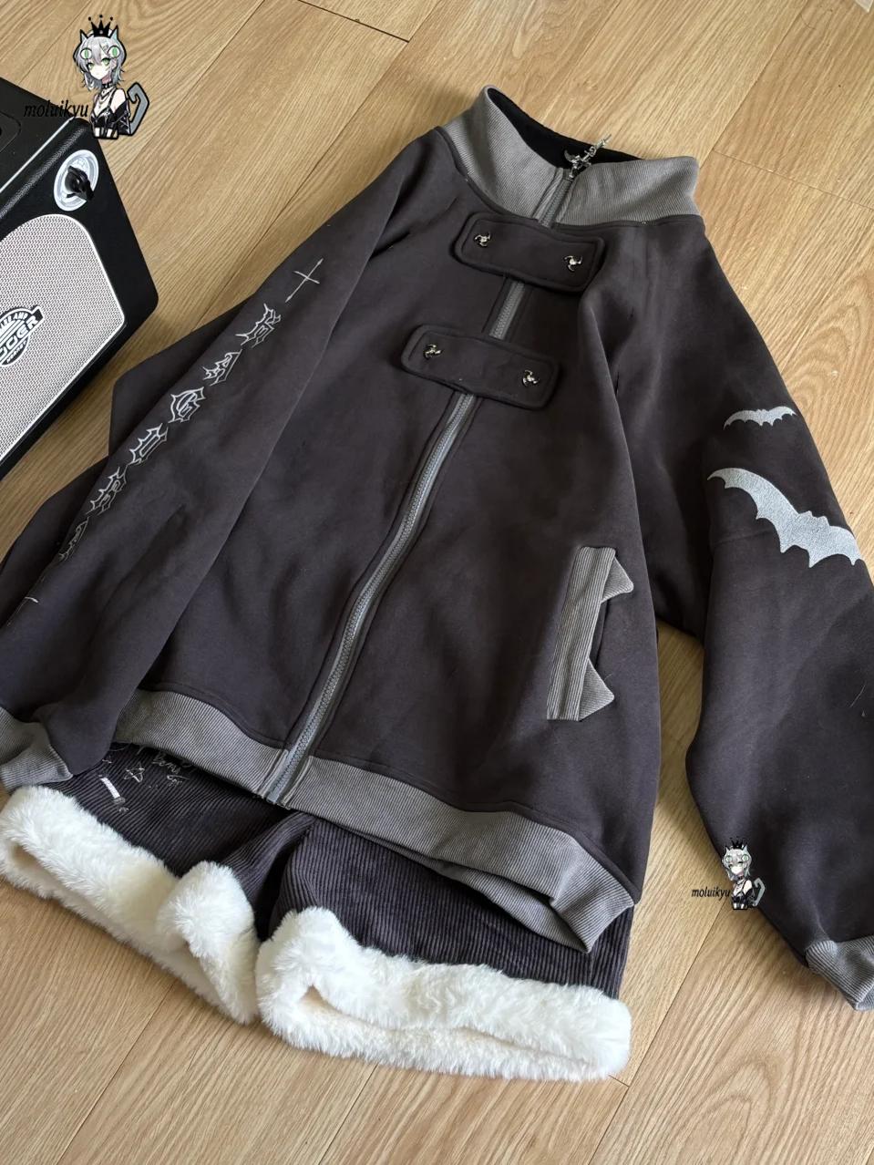 Y2K Gothic Zip Up Hoodie Women - Hoodie Women Oversized 评论和价格