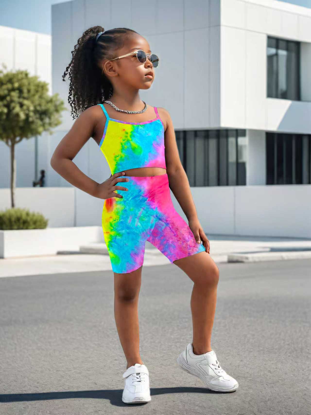 Girls' Two-Piece Tie-Dye Set – - Tie Dye Two Piece 评论和价格