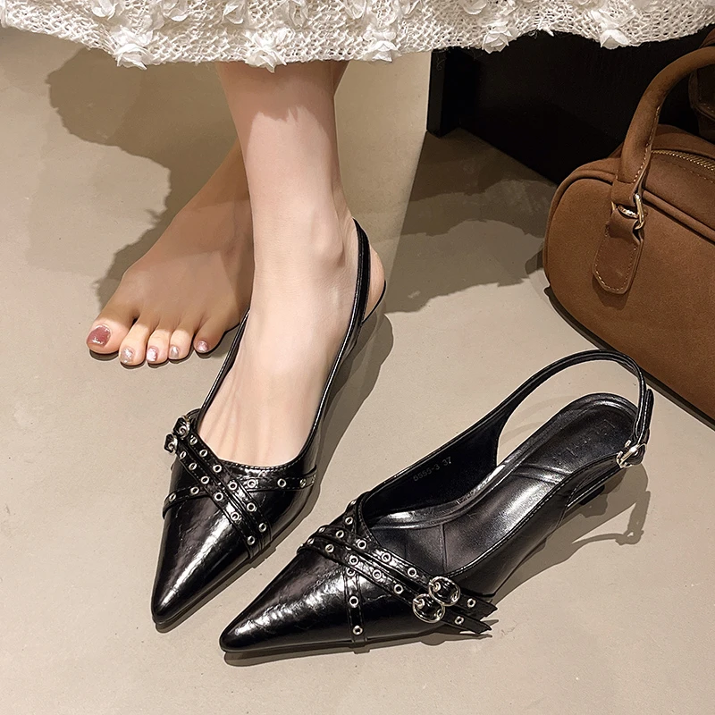 2025 New Women Pointed Toe San - Women'S Fashion Trends 2025 评论和价格