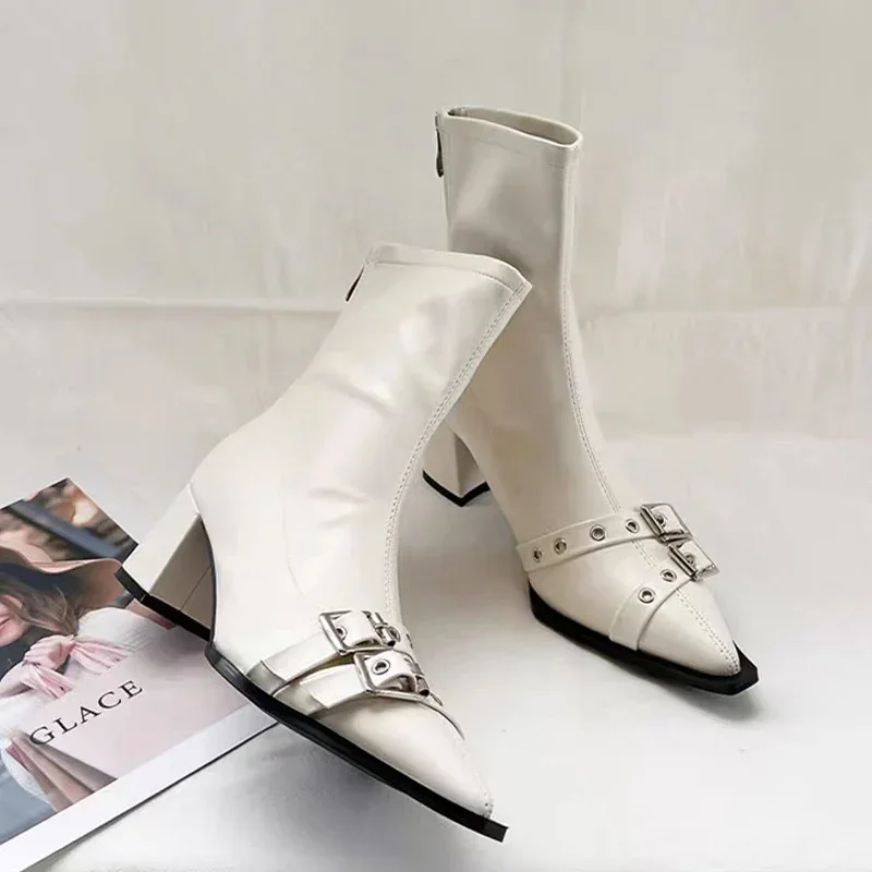 High Heels Ankle Boots Women C - Women'S Fashion Trends 2025 评论和价格