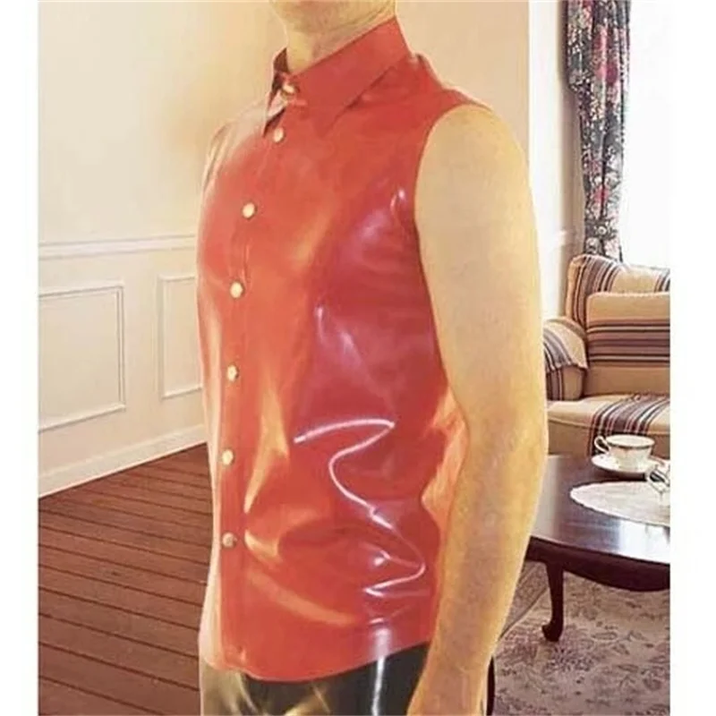 New Latex Tops Coat 100% Rubbe - Sleeveless Jumpsuit 评论和价格