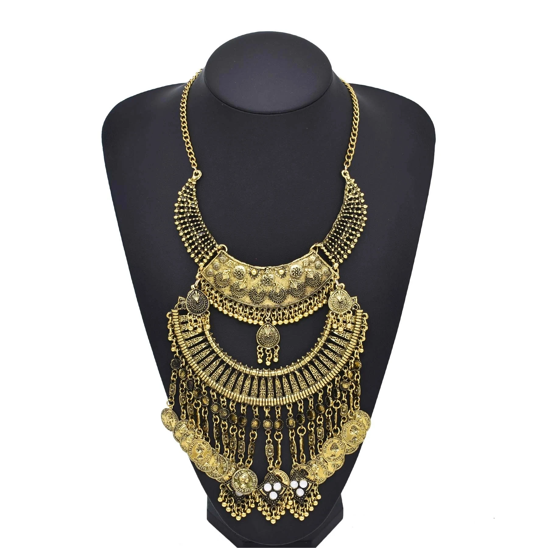 Retro Golden Gypsy Afghan Coin - Women Fashion Pakistan 评论和价格