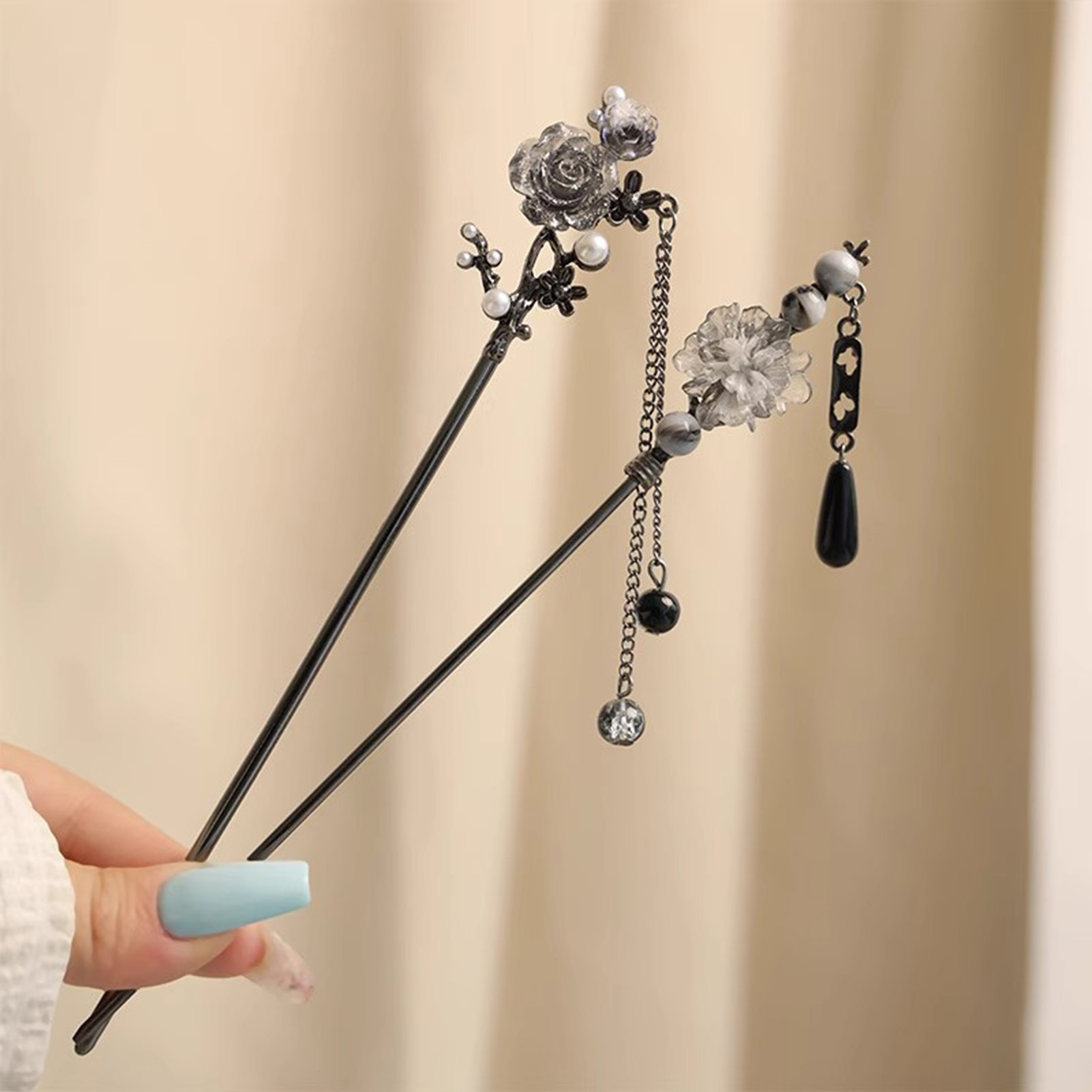 Elegant Flower Hair Sticks For - Women Fashion Hub 评论和价格