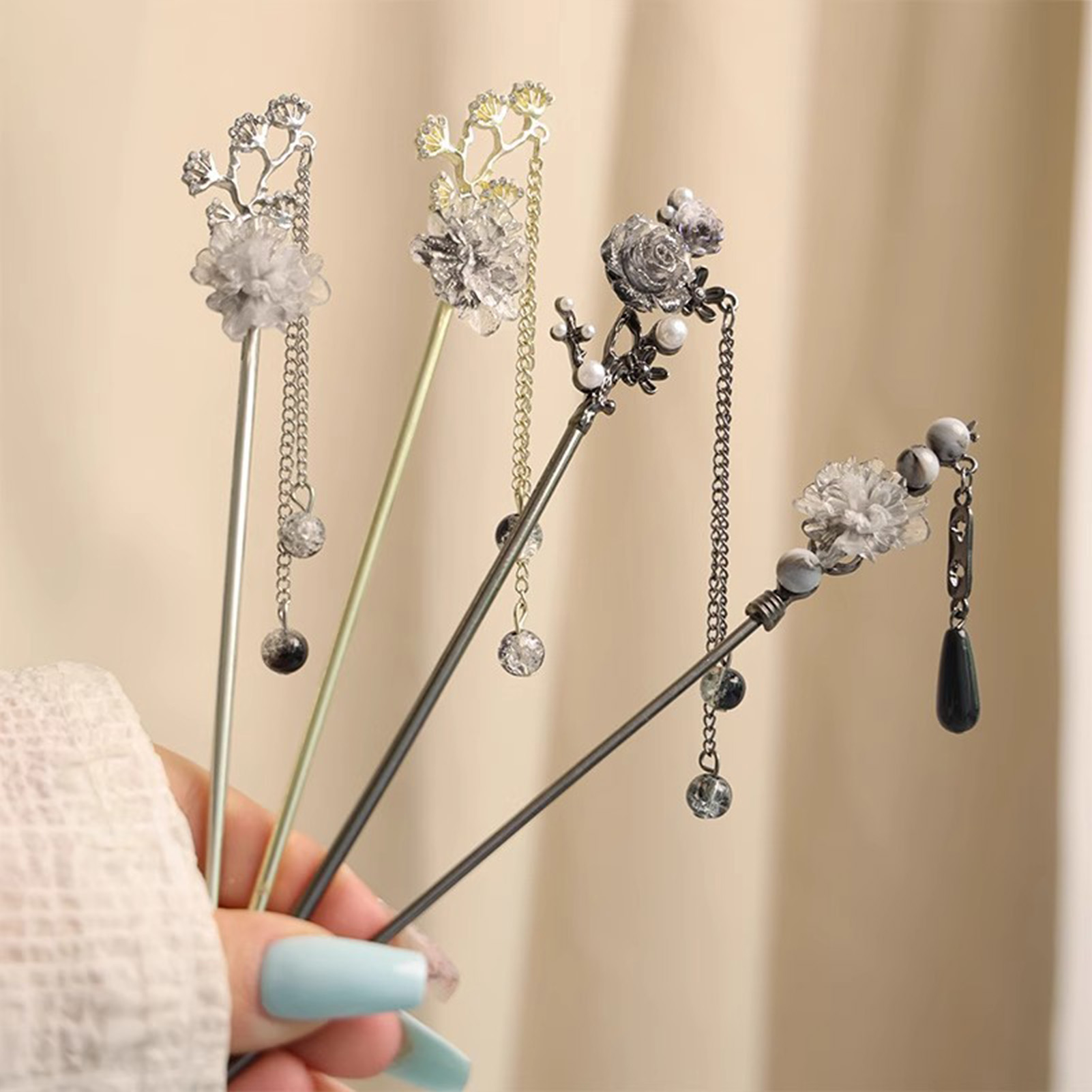 Elegant Flower Hair Sticks For - Women Fashion Hub 评论和价格