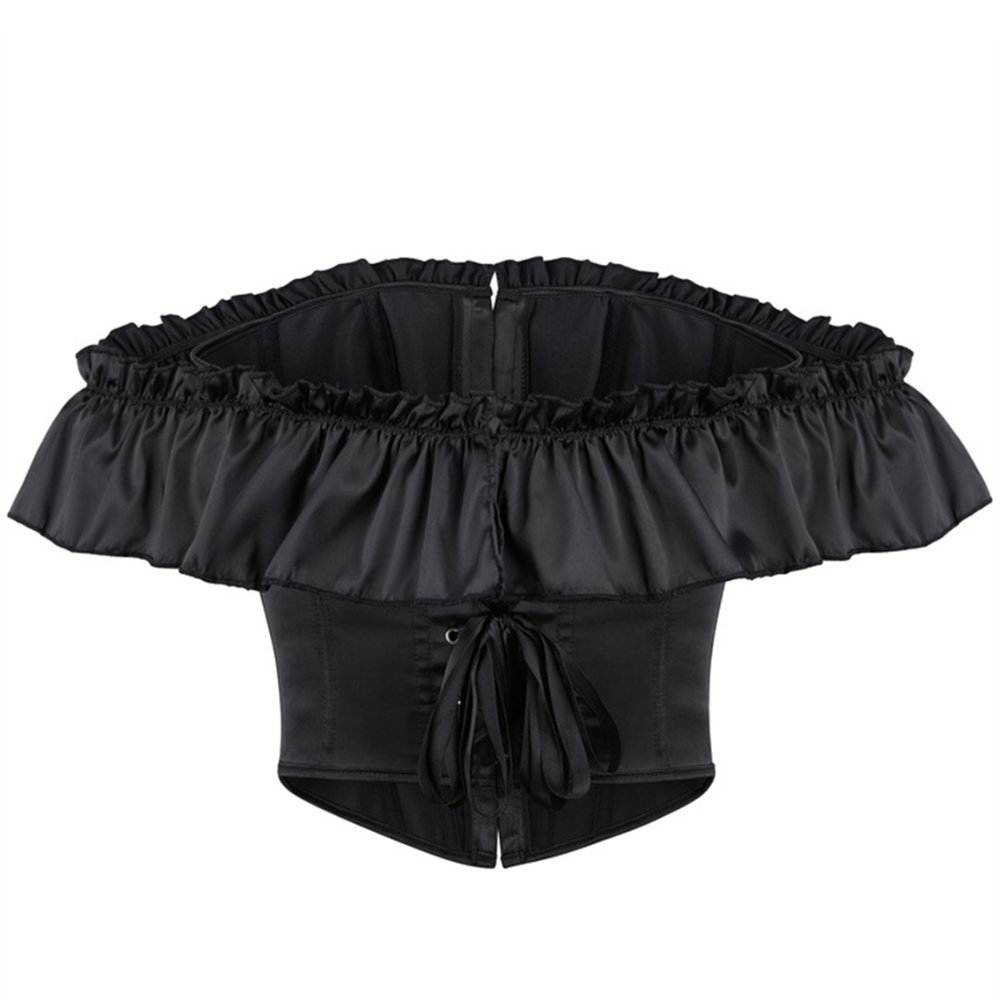Women Short Off Shoulder Ruffl - Corset Top Boned 评论和价格