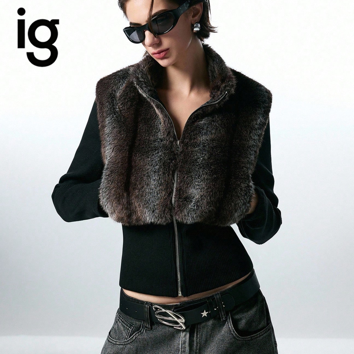 Women Cropped Sleeveless Zip‑U - Women'S Fashion Gilet 评论和价格