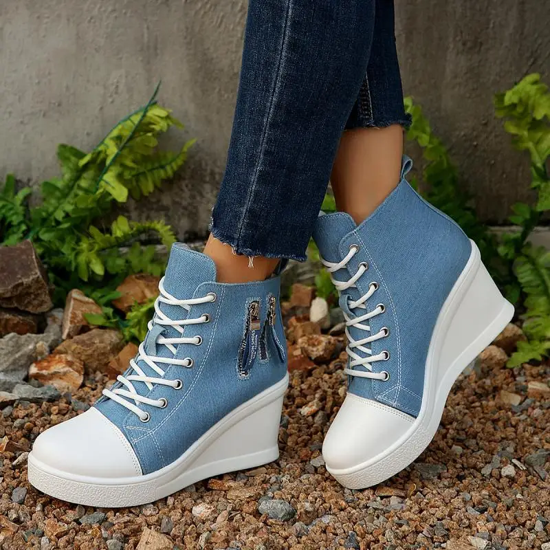 Fashion Denim Blue Canvas Shoe - Women'S Fashion Spring 2025 评论和价格
