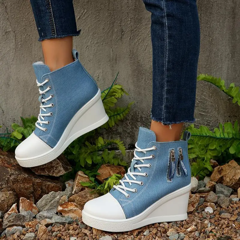 Fashion Denim Blue Canvas Shoe - Women'S Fashion Spring 2025 评论和价格