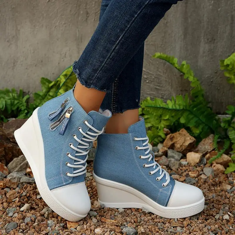 Fashion Denim Blue Canvas Shoe - Women'S Fashion Spring 2025 评论和价格