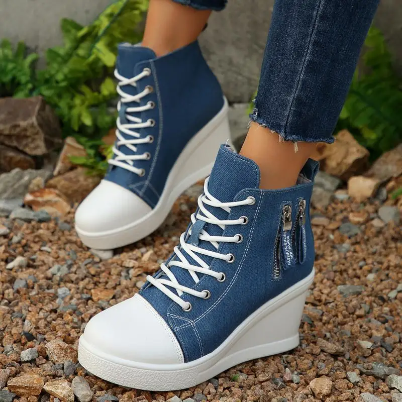 Fashion Denim Blue Canvas Shoe - Women'S Fashion Spring 2025 评论和价格