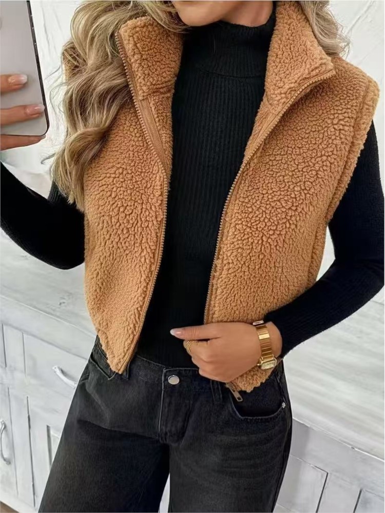 Women Plush Vest Autumn Fashio - Women'S Fashion Gilet 评论和价格