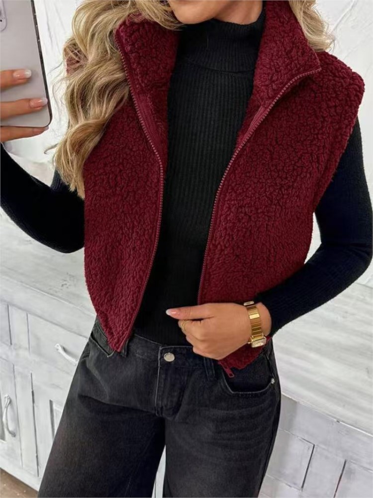 Women Plush Vest Autumn Fashio - Women'S Fashion Gilet 评论和价格