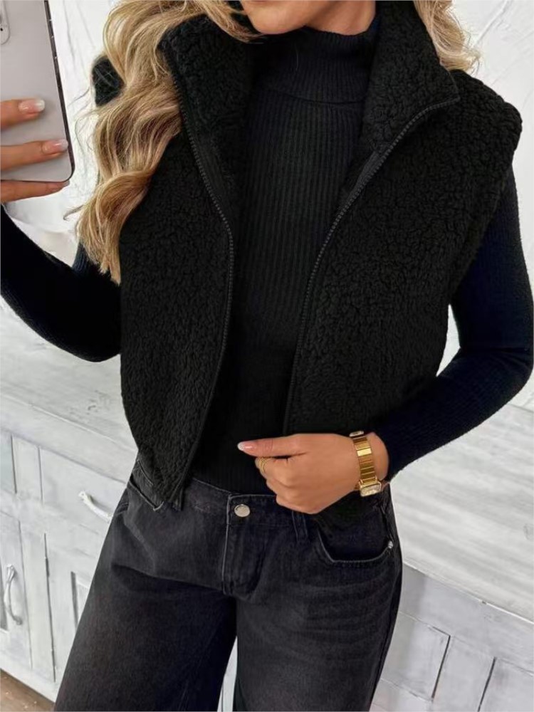 Women Plush Vest Autumn Fashio - Women'S Fashion Gilet 评论和价格